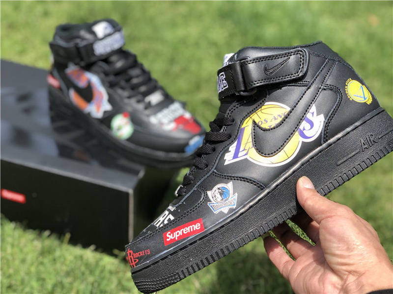 Authentic Nike Air Force X Supreme X NBA Black